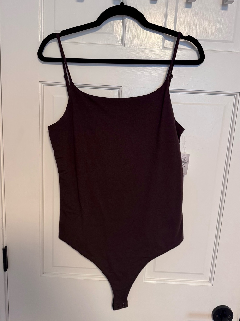 GAP | Chocolate Brown Thong Closeknit Slim Strap Bodysuit, Size LT - NWT